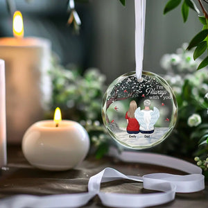 Your Life Was A Blessing, Your Memory A Treasure - Memorial Personalized Custom Circle Glass Ornament - Sympathy Gift For Family Members