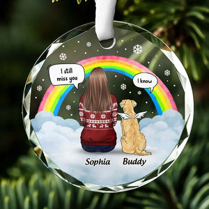 Always Keep You In My Heart  - Memorial Personalized Custom Circle Glass Ornament - Christmas Gift, Sympathy Gift For Pet Owners, Pet Lovers