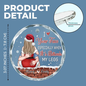 You Make The Season Bright - Couple Personalized Custom Circle Glass Ornament - Gift For Husband Wife, Anniversary