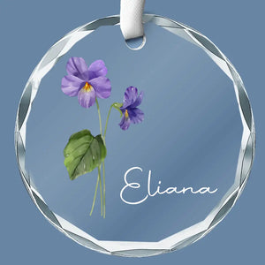 A Friend Is Like A Flower, They May Bend In The Wind But They Will Never Break - Bestie Personalized Custom Circle Glass Ornament - Gift For Best Friends, BFF, Sisters