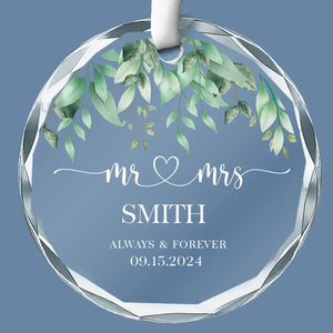 Life With You Just Keeps Getting Better - Couple Personalized Custom Circle Glass Ornament - Gift For Husband Wife, Anniversary