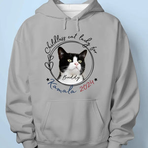 Custom Photo Childless Cat Lady For Kamala 2024 - America US Elections Unisex T-shirt, Hoodie, Sweatshirt - Gift For Cat Owners, Cat Lovers