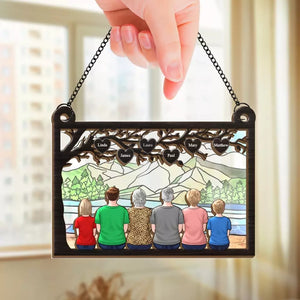 The Family Is One Of Nature's Masterpieces - Family Personalized Window Hanging Suncatcher - Gift For Family Members