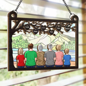 The Family Is One Of Nature's Masterpieces - Family Personalized Window Hanging Suncatcher - Gift For Family Members