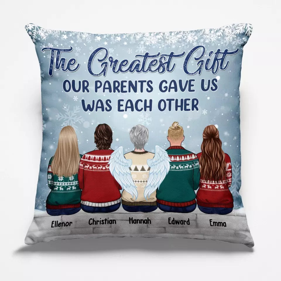 There’s Snow Place Like Home - Family Personalized Custom Pillow - Christmas Gift For Family Members