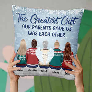 There’s Snow Place Like Home - Family Personalized Custom Pillow - Christmas Gift For Family Members