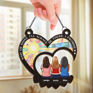 Friends Are The Sunshine Of Life - Bestie Personalized Window Hanging Suncatcher - Gift For Best Friends, BFF, Sisters