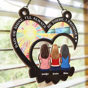 Friends Are The Sunshine Of Life - Bestie Personalized Window Hanging Suncatcher - Gift For Best Friends, BFF, Sisters