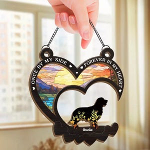 Cherished Memories Never Fade - Memorial Personalized Window Hanging Suncatcher - Sympathy Gift For Pet Owners, Pet Lovers