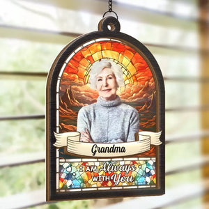 Custom Photo I Will Always Remember You - Memorial Personalized Window Hanging Suncatcher - Sympathy Gift For Family Members, Pet Owners, Pet Lovers