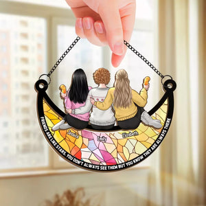 Friends Are Like Stars - Bestie Personalized Window Hanging Suncatcher - Gift For Best Friends, BFF, Sisters