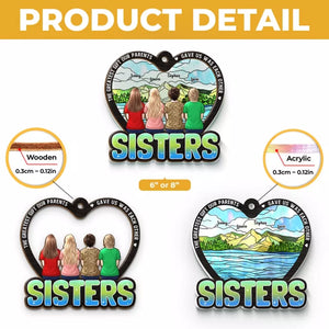 The Greatest Gift Our Parents - Family Personalized Window Hanging Suncatcher - Gift For Family Members, Siblings, Sisters