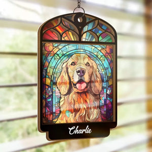 You Will Always Be In Our Hearts - Memorial Personalized Window Hanging Suncatcher - Sympathy Gift For Pet Owners, Pet Lovers