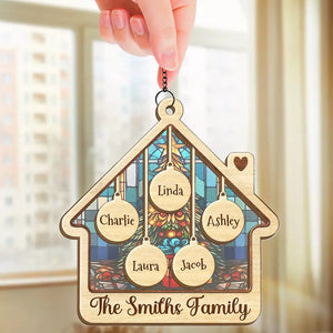 Gifts To Cherish Time With Loved Ones - Family Personalized Window Hanging Suncatcher - Christmas Gift For Family Members