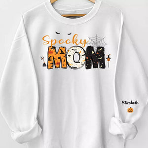 Mom, You’re My Favorite Halloween Witch - Family Personalized Custom Unisex Sweatshirt With Design On Sleeve - Halloween Gift For Mom, Grandma