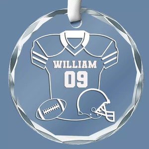 Swinging For The Fences - Personalized Custom Circle Glass Ornament - Christmas Gift For Sport Lovers, Sport Players