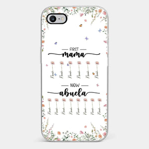 First Mom Now Granny - Family Personalized Custom Clear Phone Case - Gift For Mom, Grandma