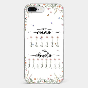 First Mom Now Granny - Family Personalized Custom Clear Phone Case - Gift For Mom, Grandma