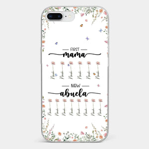 First Mom Now Granny - Family Personalized Custom Clear Phone Case - Gift For Mom, Grandma