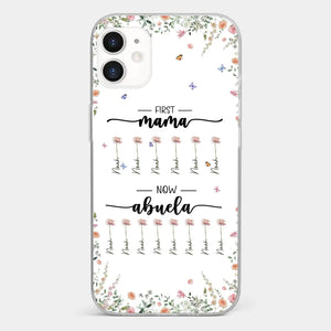 First Mom Now Granny - Family Personalized Custom Clear Phone Case - Gift For Mom, Grandma