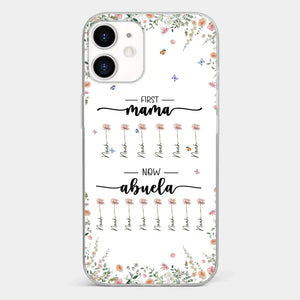 First Mom Now Granny - Family Personalized Custom Clear Phone Case - Gift For Mom, Grandma