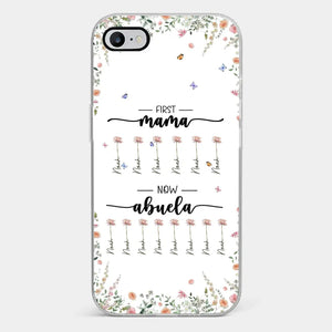 First Mom Now Granny - Family Personalized Custom Clear Phone Case - Gift For Mom, Grandma