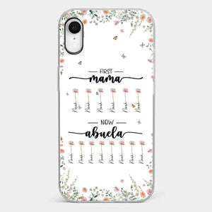 First Mom Now Granny - Family Personalized Custom Clear Phone Case - Gift For Mom, Grandma