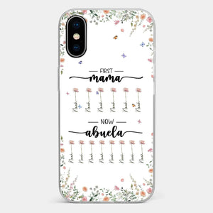 First Mom Now Granny - Family Personalized Custom Clear Phone Case - Gift For Mom, Grandma