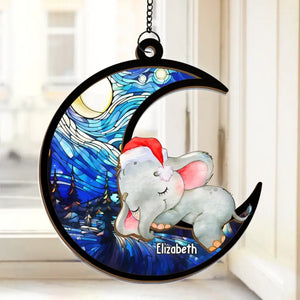 Christmas Isn’t A Season, It’s A Feeling- Family Personalized Window Hanging Suncatcher - Christmas Gift For Baby Kids, Newborn Baby