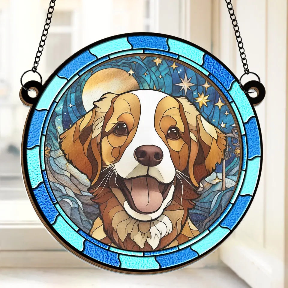 Custom Photo Everyone Is Taught That Angels Have Wings - Memorial Personalized Window Hanging Suncatcher - Sympathy Gift For Pet Owners, Pet Lovers