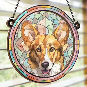 Custom Photo Life Is Simply Better With A Furry Friend Around - Memorial Personalized Window Hanging Suncatcher Ornament - Christmas Gift, Sympathy Gift For Pet Owners, Pet Lovers