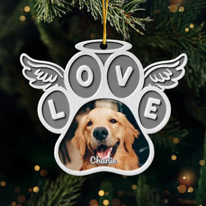 Custom Photo We Remain Forever Intertwined - Memorial Personalized Custom Ornament - Metal Custom Shaped - Sympathy Gift, Christmas Gift For Pet Owners, Pet Lovers