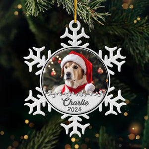 Custom Photo Warm & Fuzzy Christmas - Dog & Cat Personalized Custom Ornament - Metal Custom Shaped - Christmas Gift For Pet Owners, Pet Lovers