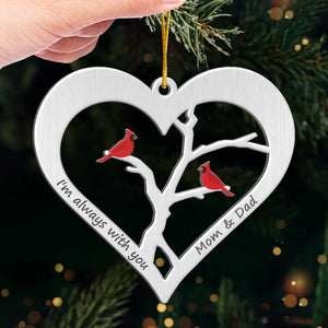 Cardinals Appear When Angels Are Near - Memorial Personalized Custom Ornament - Metal Custom Shaped - Sympathy Gift, Christmas Gift For Family Members