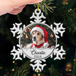 Custom Photo Warm & Fuzzy Christmas - Dog & Cat Personalized Custom Ornament - Metal Custom Shaped - Christmas Gift For Pet Owners, Pet Lovers