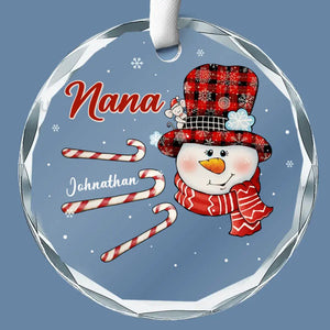 Christmas Is Brighter With A Mom Like You - Family Personalized Custom Circle Glass Ornament - Christmas Gift For Mom, Grandma