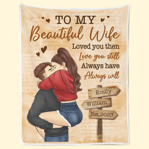 Our Hearts Speak The Same Language - Couple Personalized Custom Blanket - Gift For Husband Wife, Anniversary