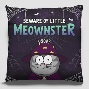 These Moewnsters Don't Fight, They Judge - Cat Personalized Custom Pillow - Halloween Gift For Pet Owners, Pet Lovers