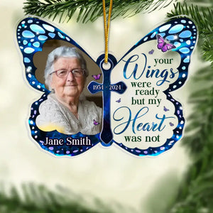 Custom Photo Unable Are The Loved To Die, For Love Is Immortality - Memorial Personalized Custom Ornament - Acrylic Custom Shaped - Sympathy Gift For Family Members