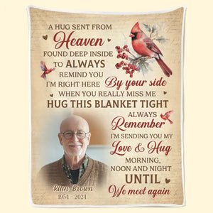 Custom Photo The Spirit Lives On Forever - Memorial Personalized Custom Blanket - Sympathy Gift For Family Members