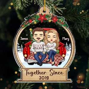 Your Love During The Christmas Season Brings Joy To My Heart - Couple Personalized Custom Ornament - Acrylic Custom Shaped - Christmas Gift For Husband Wife, Anniversary