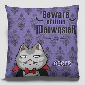 Welcome Foolish Mortals - Cat Personalized Custom Pillow - Halloween Gift For Pet Owners, Pet Lovers