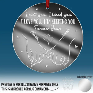 Loved You Then, Love You Still - Couple Personalized Custom Mirrored Acrylic Ornament - Christmas Gift For Husband Wife, Anniversary