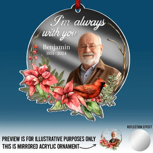 Custom Photo Your Love Will Always Be Our Guide - Memorial Personalized Custom Mirrored Acrylic Ornament - Sympathy Gift, Christmas Gift For Family Members