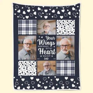 Custom Photo We Miss You And Love You Always - Memorial Personalized Custom Blanket - Sympathy Gift For Family Members