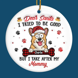 The Best Christmas Presents Come With Tails - Dog & Cat Personalized Custom 3D Inflated Effect Printed Ornament - Ceramic Round Shaped - Christmas Gift For Pet Owners, Pet Lovers