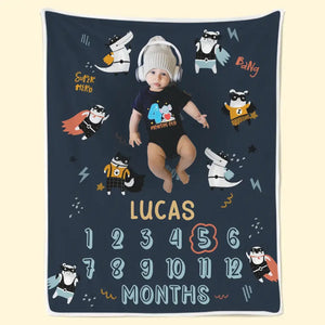 Custom Photo A Warm Hug That Wraps You In Love And Comfort - Family Personalized Custom Baby Blanket - Gift For Baby Kids, Newborn Baby