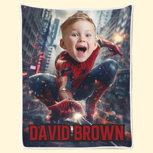 Custom Photo Embrace Your Inner Superhero - Family Personalized Custom Baby Blanket - Gift For Baby Kids, Newborn Baby