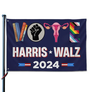 Out Of Darkness, Vote For Harris And Walz - America US Elections Horizontal House Flag