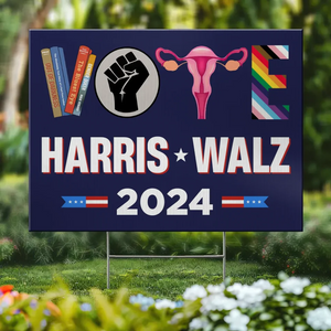 Vote Harris & Walz 2024 - America US Elections Yard Sign, Decoration Gift For Democrats